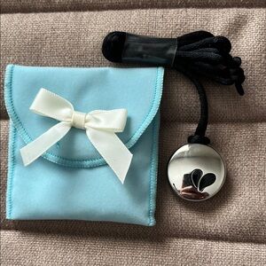Silver perfume Pendant with Blue Pouch